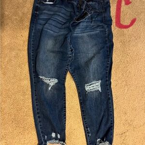 Distressed Blue Jeans- Celebrity Pink from Chic Soul